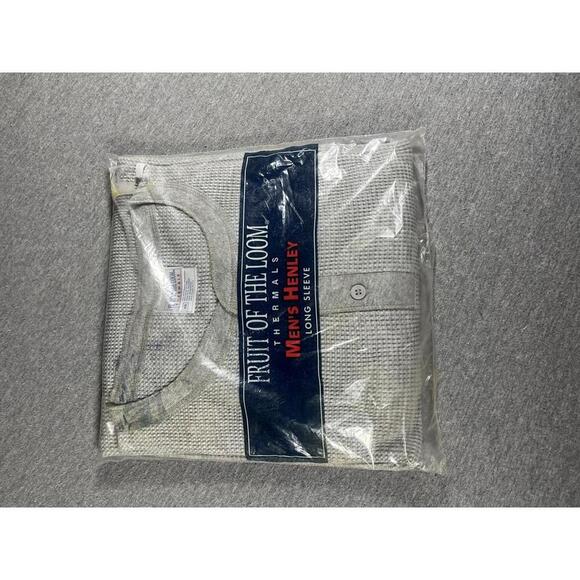 Fruit of the Loom Other - Vintage New Fruit of the Loom Men's Henley Long Sleeve Thermal Shirt size xxl